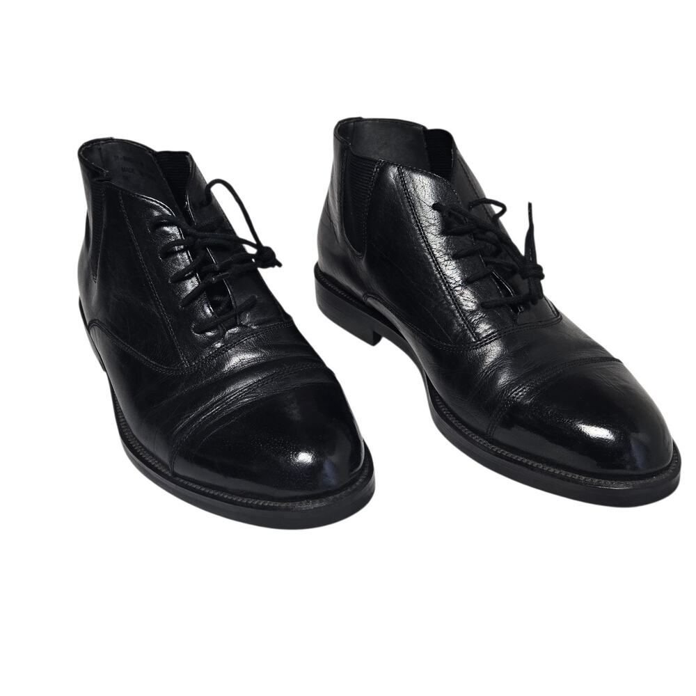 Jonathan Richards Men's Dress Ankle Boots Size 8.5 Lace Up Black